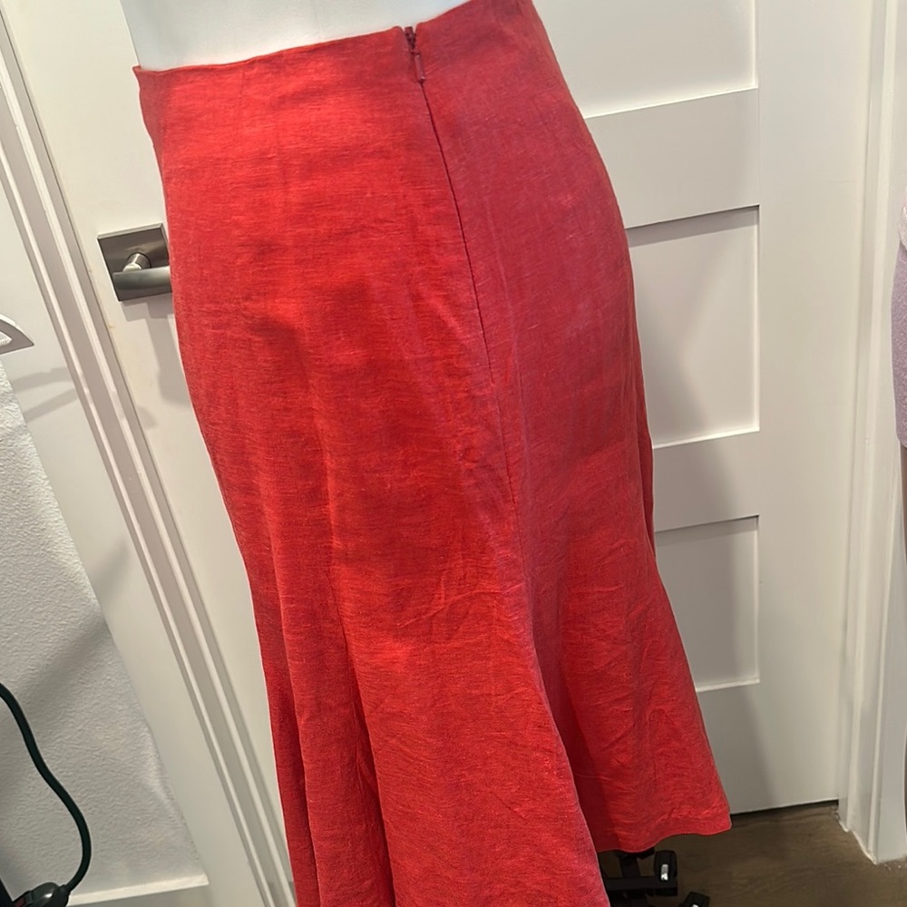Dalia Collection Redish Midi A-Line Skirt
